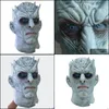 Maski imprezowe Gra filmowa Thrones Night King Mask Halloween Realistic Scary Cosplay Costume Lateks Adt Zombie Props T200116 Drop dostarczenie dhvnb