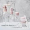 Storage Bottles 8pcs Transparent Refillable Bottle Set Lotion Shampoo Container Plastic Empty Spray Squeeze Tube Travel Accessories