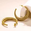 Серьги -гермеры нержавеющая сталь для женщин золотая цветовая линия серьго