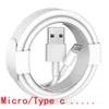 Carga rápida 60-100 Uds cobre de alta calidad 1m 3 pies tipo c Cable Micro USB Cables de cargador para Samsung S20 S22 S23 Xiaomi Huawei S1