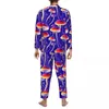 Vêtements de sommeil pour hommes champignons pyjama sets de champignons imprimées femmes à la mode