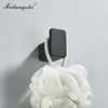 Black Robe Hooks Aluminum Bathroom Towel Hook Door Clothes Coat Hanger Rustproof Decoration Accessories WB8115 231221