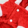 Abbigliamento per cani tuta invernale giacca in pile calda pigiama vestiti di alci graziosi per il piccolo costume da gatto natalizio di chihuahua ropa perro