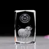 3D -Tierkreiszeichen Stern Kristall Würfel Laser Gravures Glas Block Figuren Miniatur Handwerk Home Decor Geburtstagsgeschenk Ornament 231222