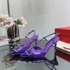 Slingback topuk rhinestones hiyalin pvc sandaletler stilletto topuklar deri taban kadın lüks tasarımcı parti düğün akşam en iyi ayakkabı fabrika ayakkabıları boyut 34-42