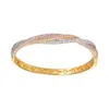 Bangle Classic Simple Copper Gold Color Jewelry Bracelets Korean Fashion Accessories Luxury Designer Girl's Unusual For