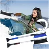 Glace Scraper Car Snow Brush Brush Verre avec 2 en 1 outil de nettoyant extensible Broom lavage 313c Drop Livraison automobiles MotoCycles DHNG4