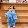 子供のためのかわいいsullyモンスターコスチュームハロウィーンカワイイ衣装ベイビーボーイガール冬コスプレ服温かいソフトロンパーブルースーツ231221