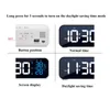 Music Alarm Temperature Humidité Vocation ControlAlaways sur la table Double mur rechargeable Corloges LED numériques 231221