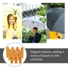 Umbrellas 10 Pcs Folding Umbrella Wooden Beads Parts Replacement Bone Covers Tail Decoration