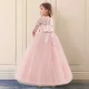 Meisjesjurken Elegant witte bruidsmeisje meisje feest bruiloft kanten jurk kinderjurken voor meisjes kinderen kostuums prinsesvestidos 6 10 12 jaarl231222