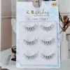 Fałszywe rzęsy Heallor 3Pairs norka niewidzialna pasmo rozszerzenie rzęs naturalny krzyżowy wróżka 3D FAUX Long Fake Lashes