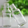 Ny design grossist 20 ml klara glas droppflaskor för eterisk olja E Liquid Medicine Cosmetics Water LRXFD
