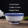 4 5 -calowa miska ryżowa Jingdezhen niebiesko -biała porcelanowa zastawa stołowa chińskie smokowe zastawy stołowe ceramiczne miski zupy ramen Holder 247H