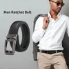 Riemen duurzame cadeau mode casual pakken voor jeans zwarte trim om te passen bij ratel pu lederen automatische buckle heren riem geen gatbedrijf