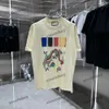 xinxinbuy 2024 Men designer tee t shirt drake brev tryckning kort ärmmullskvinnor svart vit grå m-3xl