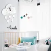 Corloges murales Nordic Colloge Nursery Cloud Cloud Droplettes d'eau suspendue décoration décor d'enfants chambre