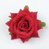 Decoratieve Bloemen 10 stks/zak Simulatie Rolrand Rose Head Zijde Kunstmatige Trouwzaal Decoratie Props