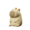 Luci notturne silicone capybara usb ricargeab lampade per animali da tocco con tempistica che dorme per bambini