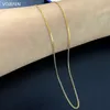 Chokers vojefen 18k gouden kettingen sieraden echte gouden link platte sieraden trend luxe cubaanse nekketens voor mannelijke vrouwelijke modechokers 231222