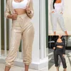 Women's Pants 2024 Women Sequins Drawstring Elastic High Waist Shiny Trousers Female Fashion Glitter Harem Pantalones De Mujer