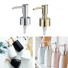 Liquid Soap Dispenser Convenient Plastic Press Head Fits 28/400 Thread Prevents Leakage Gold Silver Suitable For Creams Lotions 1Pcs