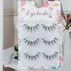 Fałszywe rzęsy Heallor 3Pairs norka niewidzialna pasmo rozszerzenie rzęs naturalny krzyżowy wróżka 3D FAUX Long Fake Lashes