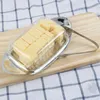 Plates Clear Lid Butter Dish Practical No Mess Keep Fresh Convenient Dishwasher Safe Tableware With Clip Easy Clean Silver
