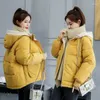 Kadın Trençkotları Sonbahar Kadın Ceket Kısa Kapşonlu Pamuklu Yastıklı Kış Kış Koreli Koreli Puffer Parkas Bayanlar