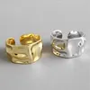 Bandringar 10 datorer Irrgular Open Bang Rings Fashion Smooth Metallic Jewelry Justerbara Women Rings 231222