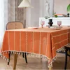 Tafelkleed pompoen gekleurde hoes oranje holle katoenen linnen rechthoekig tafelkleed Halloween Festival Party Home Decor