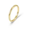 Bröllopsringar minimalistiska kvinnor Enkel koreansk glansig staplingsfingerring 925 Sterling Silver Gold Plated Stapble Plain Brand Ring 231222