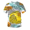 Herr t-shirts 2024 Animal World Leopard 3D tryckt och kvinnors t-shirts HD kortärmad överdimensionerad sommartoppar