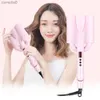 Haarturler -Glätterhaarburler Big Wave Curling Iron Keramik Deep Wavy Lockler Eggrötchen 26/32mm LED -Display automatisch 3 Barrel Friseur -Toolsl231222