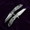 NEW Real 154-cm Blade Hinderer XM-18 3.0 Titanium Handle Ceramic Bearing Folding Knife Tactical Pocket Camping Hunt Outdoor EDC Tool c223 c199 c36 c81 c240