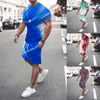 Running Sets Herren 2 -teilige Outfits Hipster gedrucktes Patchwork Rödern 20S -Anzüge für Männer Kleides Jahre Anzug Slim Fit