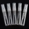 500pcs 2ml 3ml 5ml 10ml Glasfutterflasche klare Sprühflaschen leerer Duftverpackung mit schwarzweißer Kappe Kedpf