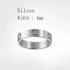 Mode 4 mm 5 mm titane en acier argenté hommes et femmes anneaux d'amour rose joelry couples anneaux tailles de cadeaux 5-11 high263d