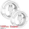 100 pièces cuivre (60 pièces) 1M 3Ft câble de charge rapide Type c USb C Micro USB pour Samsung Galaxy S10 S20 S22 S23 Xiaomi Redmi Huawei B1