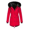 Femmes Down Femmes Hiver Parkas Coton Coton Capinage épais Toker femelle Mid Long Veste réglable plus manteau de taille D4