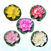 Flores decorativas de 10 cm almohadillas de lirio para estanques de agua plantas artificiales flor estanque de loto falso decoración de loto