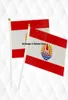 Wyspy Tahiti ręka trzymana flagi sztyft Flagi bezpieczeństwa BALL Hand Flagi National Flagi 1421 cm 10pcs Lot2297640