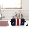 Sacchetti cosmetici Fashion France bandiera da viaggio per viaggi da toeletta da bagno Donne giglio Flower Makeup Beauty Storage Kit Dopp