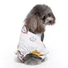 Hundkläder Casual Small Dogs Pyjamas för Pet Cat Clothes Puppy Jumpsuit Coat Chihuahua York Print kläder Skjorta
