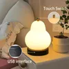 Table Lamps Rechargerble Vintage Pear LED Touch Dimming Lamp Home Lighting Bedroom Decor Bedside Nightlight Study Desk Light