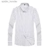 Polo's voor heren MRMT 2023 Gloednieuwe herenoverhemden met lange slee, blouse, casual verticale strepen, shirts voor slanke tops, herenoverhemden, blouses L231222