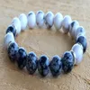 SN1070 Top Design Mens Hurlite Snowflake Obsidian Bracelet Natural Stone Mala Yoga Bijoux Méditation Chakra Bijoux entier235o