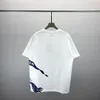 Polos pour hommes Polos Round Round Neck Broidered and Printed Polar Style Summer With Street Pure Cotton T-shirts D34