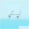 Nose Rings & Studs 925 Sterling Sier Nose Stud For Woman Round Trend Zircon Ring Body Piercing Jewelry Not Allergic Party Gift 210507 Dhwlg