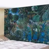 Wandteppiche gedruckte Wandteppichpflanze Blume und Vogelwand hängen böhmische Hippie -Raumdekoration Home Schlafsaal Yogamatte